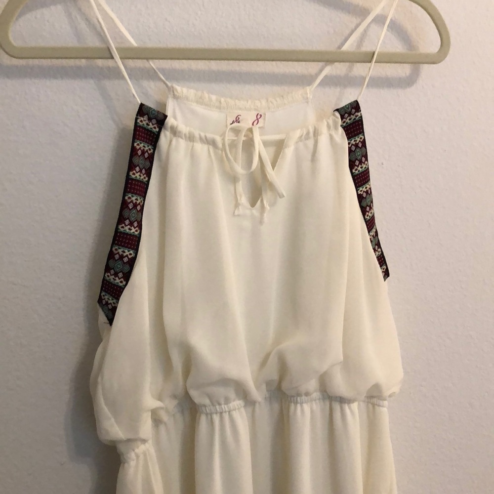 Boho Cream Maxi Dress - Picture 3 of 7
